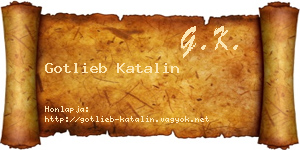 Gotlieb Katalin névjegykártya